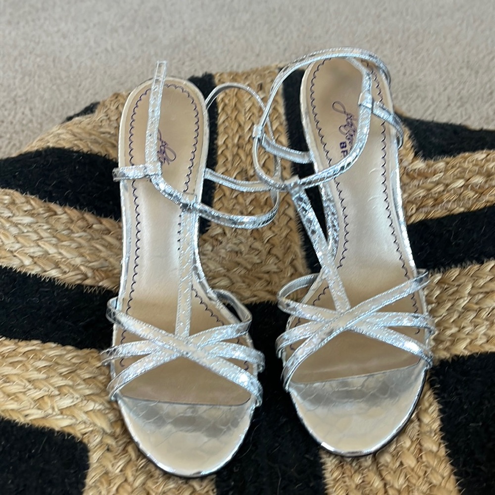 Nordstrom BP metallic snakeskin heels